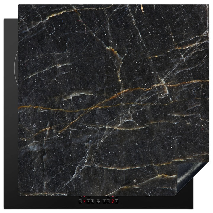 Защита за индукционен плот, Защита за готварска печка, Покритие за плот, Против надраскване, Декор за кухня Златист 78x78 см