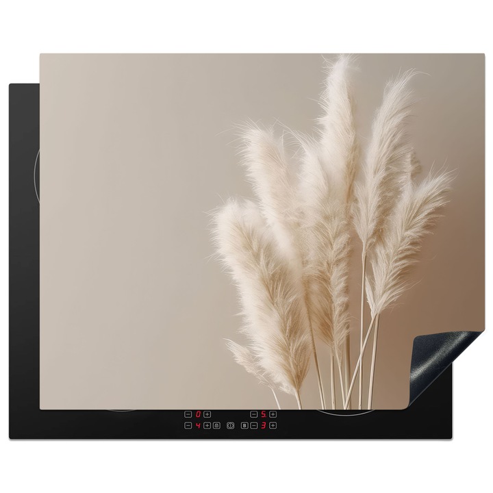 Защита за индукционен плот, Защита за готварска печка, Покритие за плот, Против надраскване, Декор за кухня Кремав 65x52 см