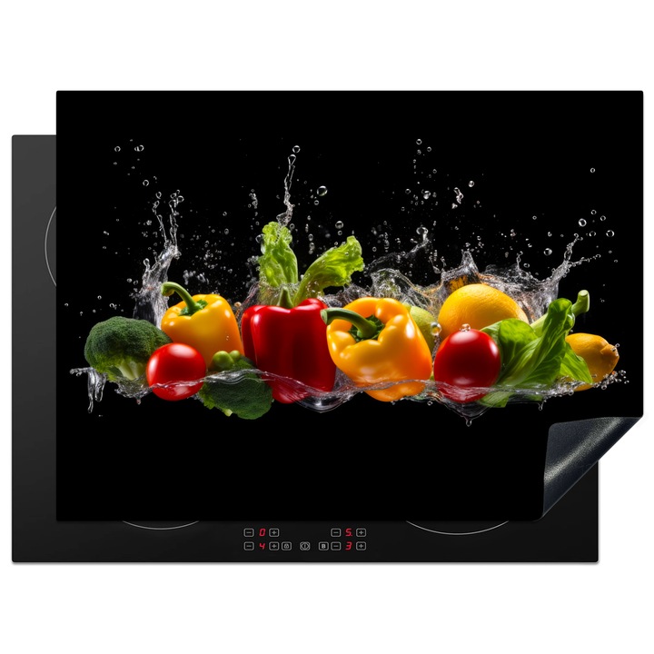 Защита за индукционен плот, Защита за готварска печка, Капак за плот, Против надраскване, Декор за кухня Многоцветен 71x52 см