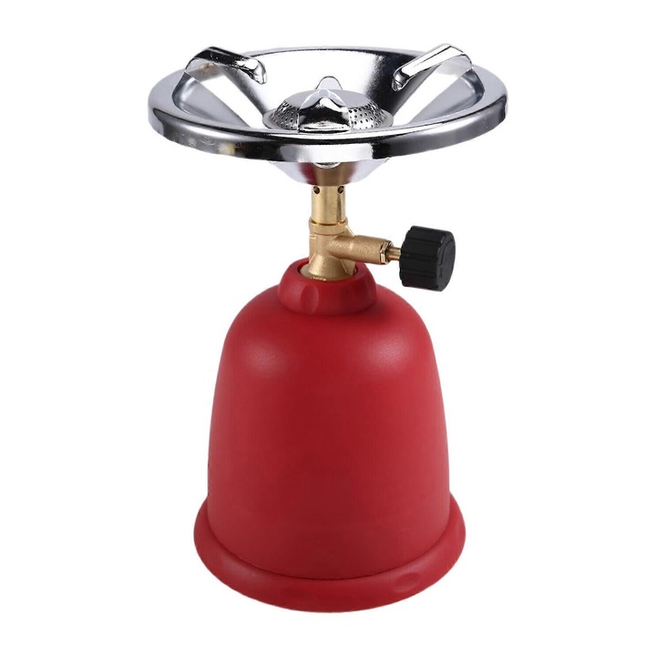 Arzator camping 190g, gaz Euro, reglabil, pentru pescuit, drumetii, picnic