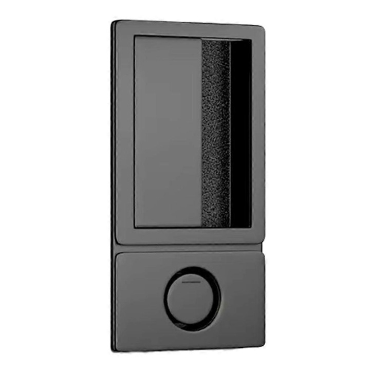 Incuietoare magnetica minimalista ascunsa pentru usi, neagra, set