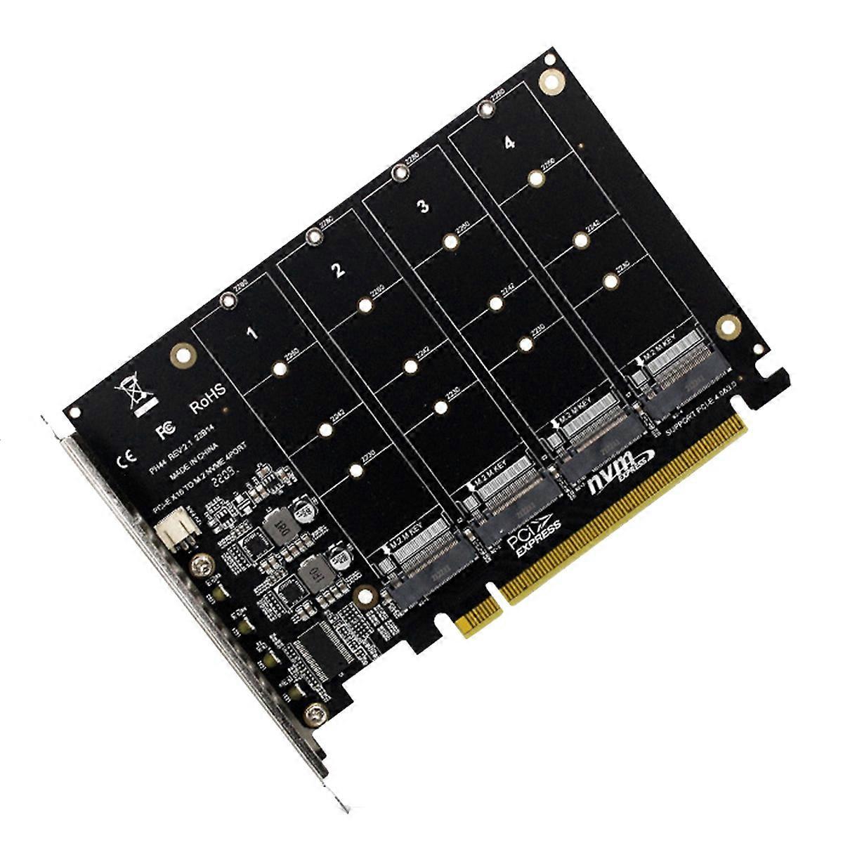 Adaptor M.2 NVME SSD PCIe X16 4-port, 4x32 Gbps, set cu suruburi