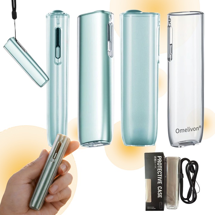 Omelivon® ，Husa de protectie transparenta pentru IQOS ILUMA i ONE: Protectie superioara impotriva impacturilor si vibratiilor(Snur inclus) (Transparent)