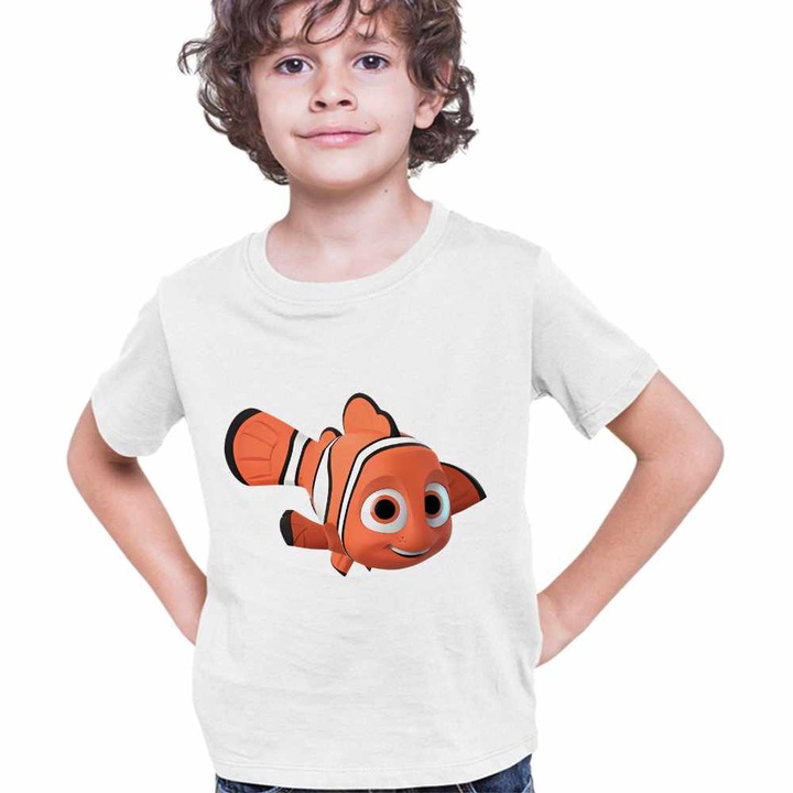 Tricou Copii Baieti Finding Nemo Pestisor Desene Animate Ocean, Fehér