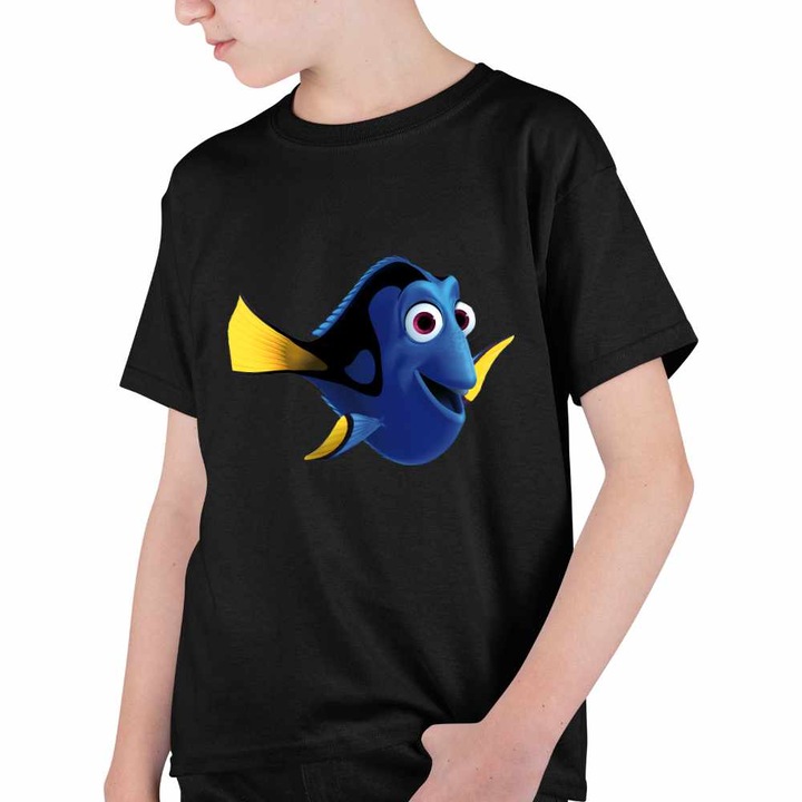 Tricou Copii Baieti Finding Nemo Dory Dora Viata Marina, Fekete