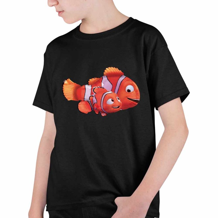 Tricou Copii Baieti Finding Nemo Ocean Marlin Peste Clovn, Fekete