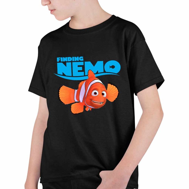 Tricou Copii Baieti Finding Nemo Marlin Tata Pestisor Desene Animate, Fekete