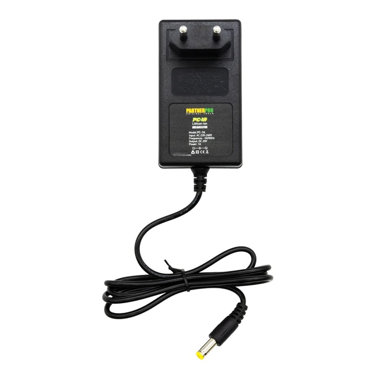 Încărcător PARTNERPRO PC-1A, design compact, DC 20V, AC 220-240V