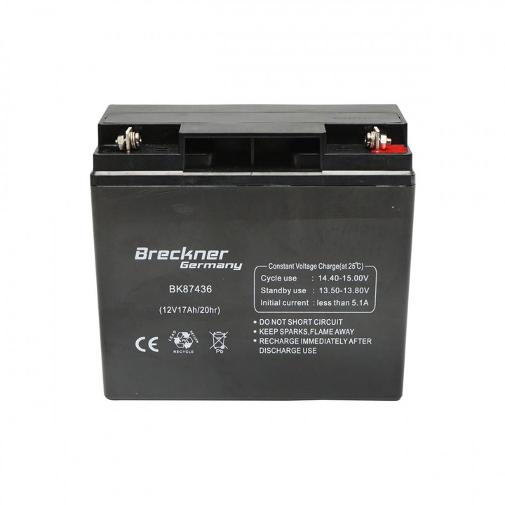 Acumulator Breckner 12V, 17Ah, 180x170x75mm