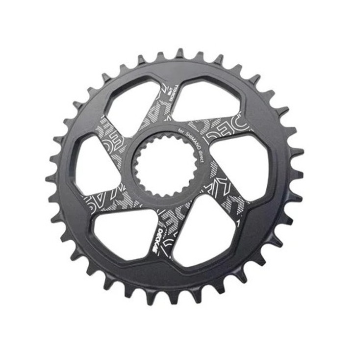 Foie de angrenaj bicicleta 30T-38T, 3mm offset, gri, pentru MTB