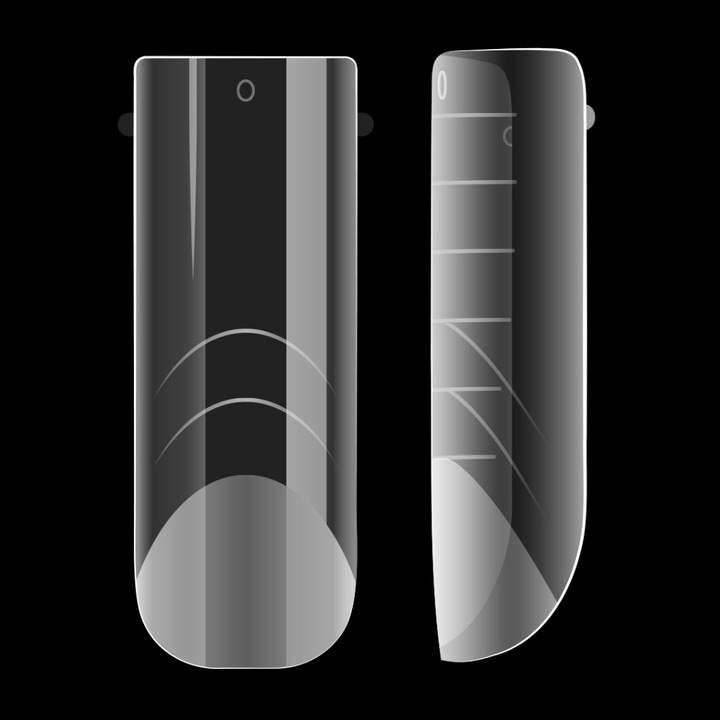Tipsuri reutilizabile, Cupio, No Apex, forma patrata, Set 120 buc