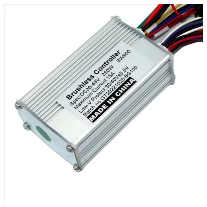 Controller electric pentru bicicleta, 36V/48V, 250/350W, 15A, pentru baterie litiu
