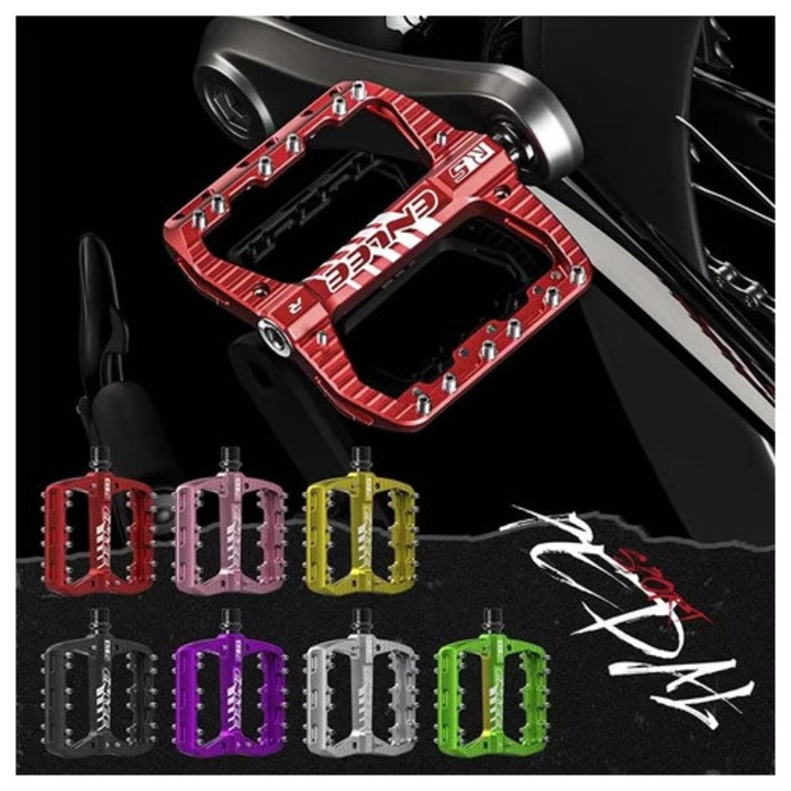 Pedale bicicleta, aluminiu, ultra usoare, antiderapante, set