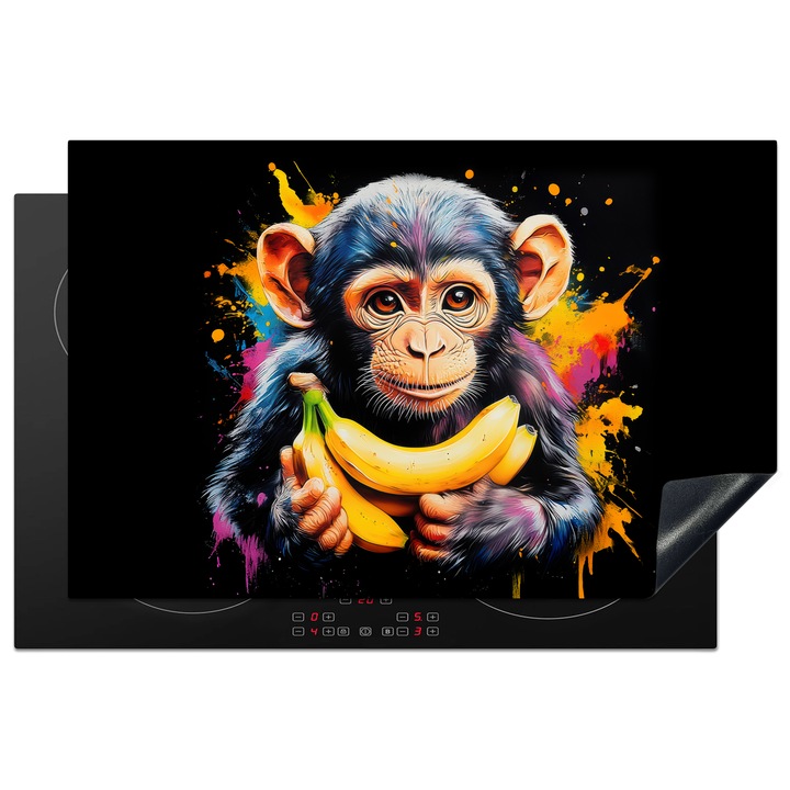 Protectie pentru plita inductie, Protectie aragaz, Acoperitor plita, Antizgarieturi, Decor bucatarie Galben 80x52 cm