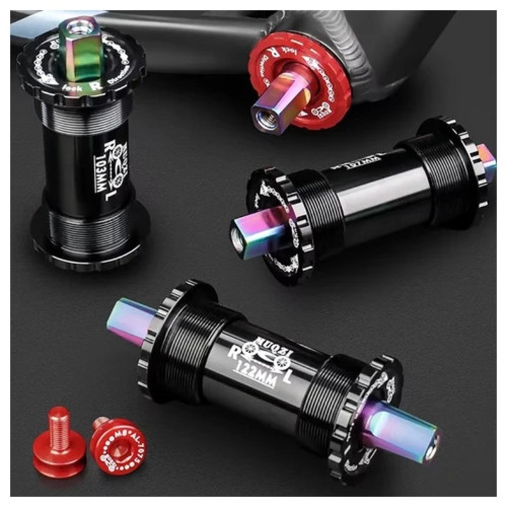 Bucsa de bicicleta din ceramica de titan, 68-122mm, ax patrat, set