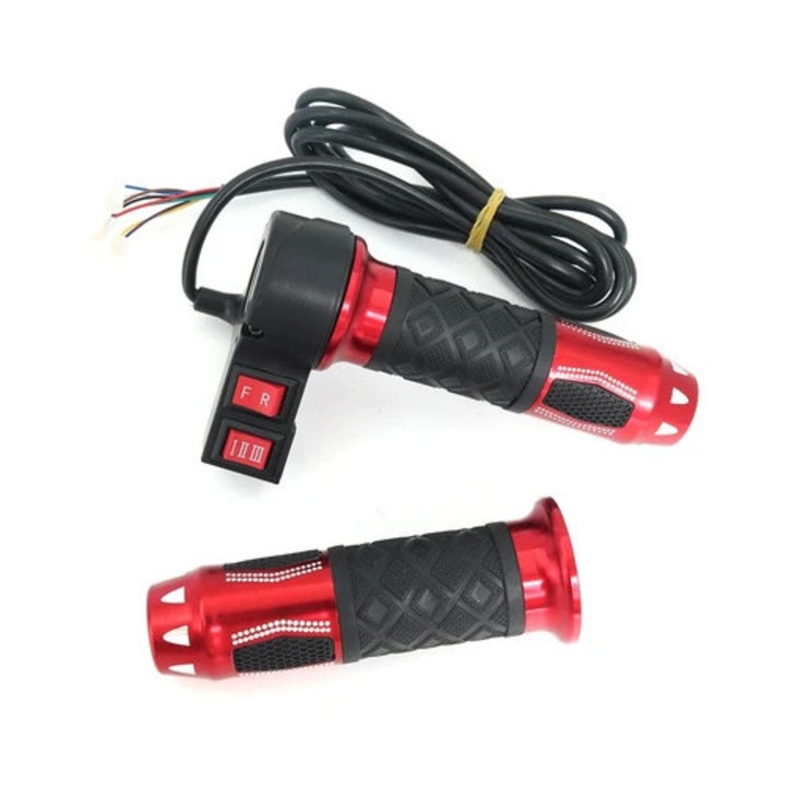 Accesorii pentru trotineta electrica Citycoco, comutator maneta cu trei trepte, culoare neagra, universal