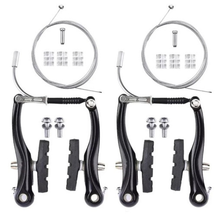 Set frane bicicleta, discuri, maneta cu cabluri, accesorii bicicleta