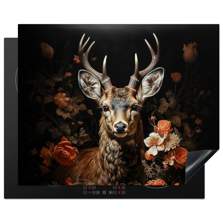 Protectie pentru plita inductie, Protectie aragaz, Acoperitor plita, Antizgarieturi, Decor bucatarie Cupru aramiu 65x52 cm