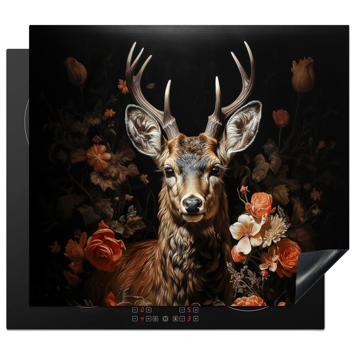 Protectie pentru plita inductie, Protectie aragaz, Acoperitor plita, Antizgarieturi, Decor bucatarie Cupru aramiu 57.6x51.6 cm