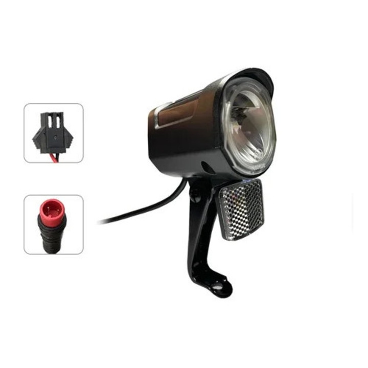 Lumina frontala electrica pentru bicicleta 6V-72V, impermeabila, LED, accesorii bicicleta
