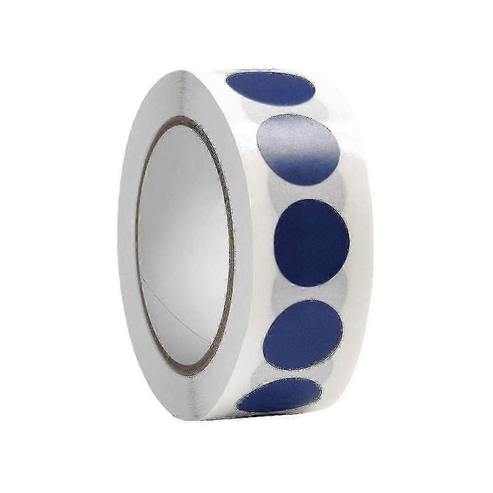 Etichete autoadezive, Dots fluorescente, 1000 bucati, 13mm, albastru inchis si rosu