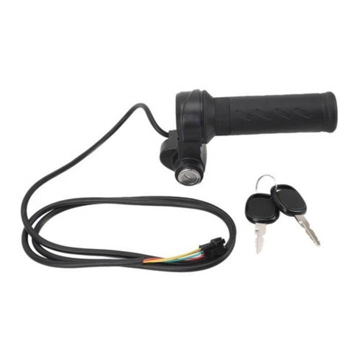 Maneta acceleratie electrica universala pentru bicicleta electrica, cu 2 chei, controler de viteza waterproof