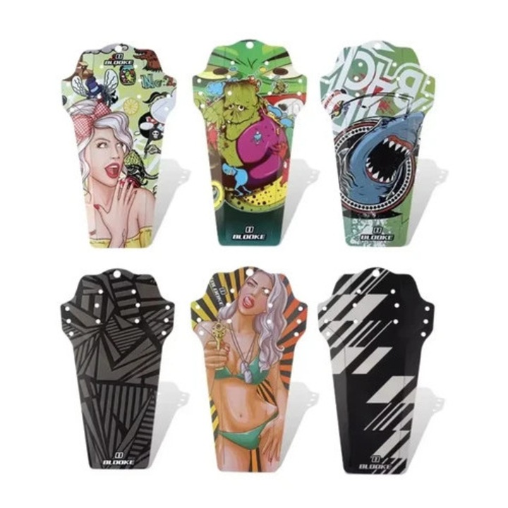 Aparatori bicicleta, carbon, multicolor, set