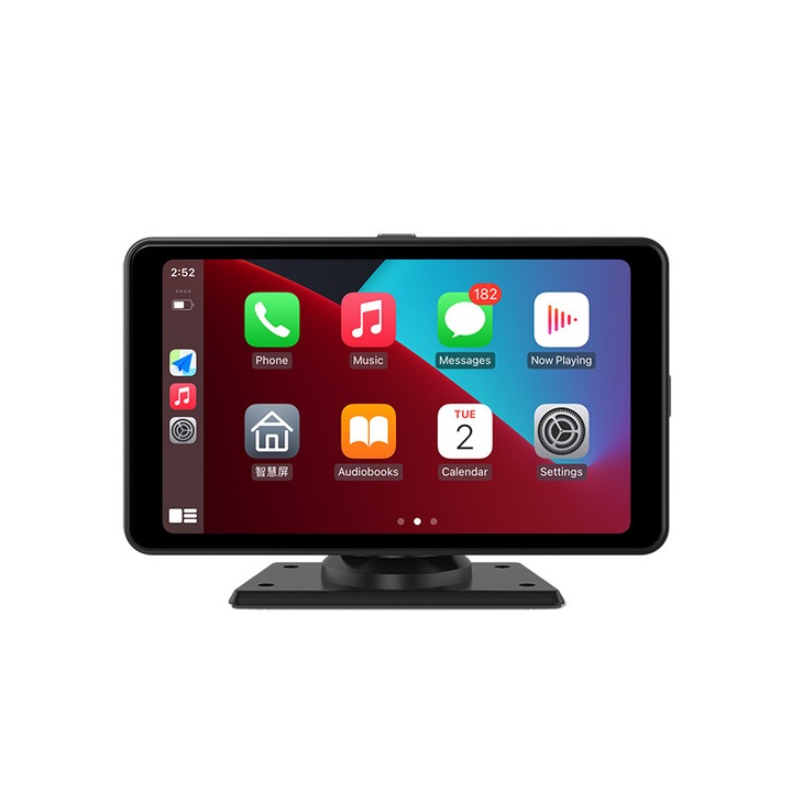 7 hüvelykes vezeték nélküli autós kijelző, Carplay és Android Auto, HD tolatókamera, GPS navigáció, teljes készlet