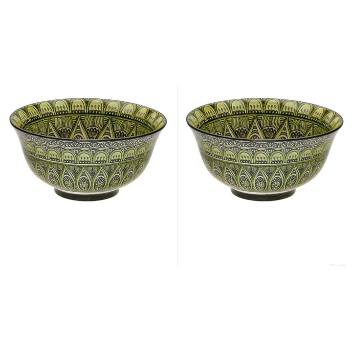 Set 2 boluri ceramice model elegant pentru servire