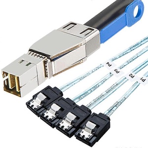 Conectores Internos Mini Sas Sff-8643 A  4  Sff-8482 De 29 Pines Con Alimentacion Sata 1 M 3 3 Pies