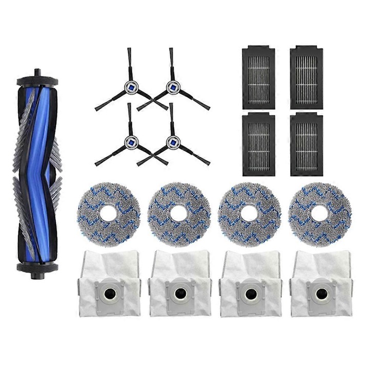 Set accesorii pentru aspirator robot ECOVACS T50 PRO OMNI / T50 OMNI, perii laterale, mopuri, filtre HEPA, saci de praf