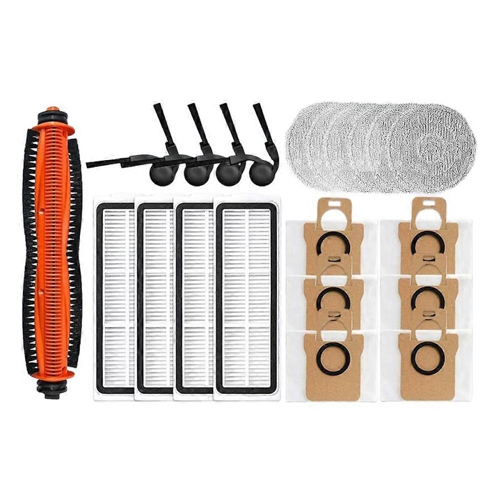 Set accesorii pentru aspirator robot Xiaomi 5 PRO/OV21CN, perie laterala, filtru HEPA, carpa mop, saci de praf