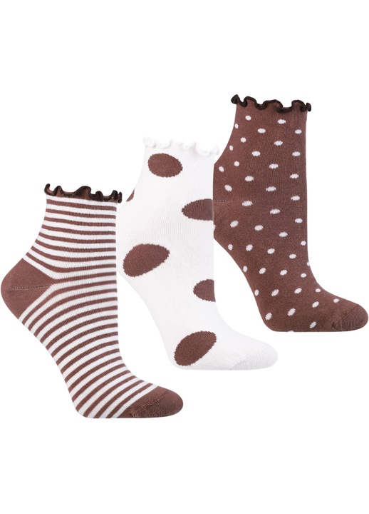 Sosete dama Moraj, set 3 perechi, modele vesele, 35-38