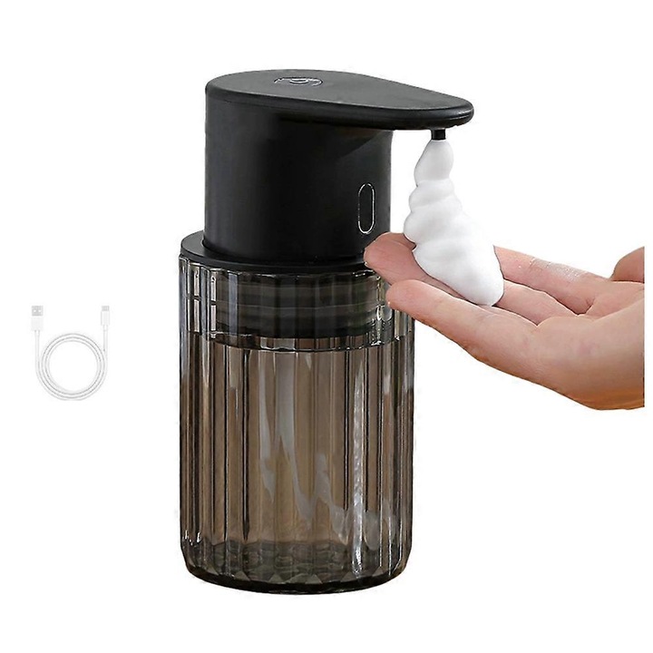 Automata habszappan adagoló 300ml, újratölthető, érintésmentes, fürdőszobába és konyhába