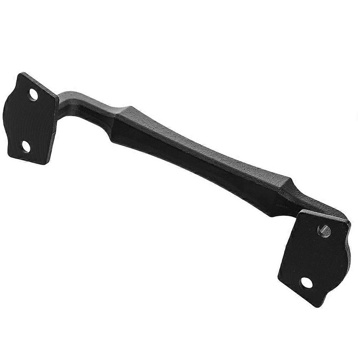 Maner usa glisanta 10 inch, fonta solida, negru mat, instalare usoara