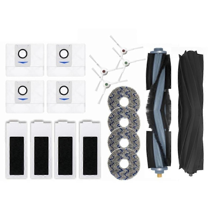 Set accesorii pentru aspirator robot Ecovacs Deebot T20 OMNI/T20 Pro/T20 Max, perie laterala, mop, filtru HEPA, sac de praf