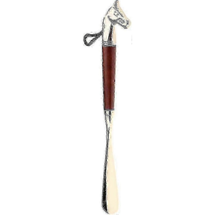 Spatula metalica pentru incaltaminte, 32cm, design vintage, accesoriu clasic, culoare maro