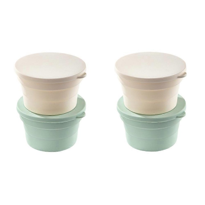 Cutie alimentara pentru dospirea aluatului de pizza, multifunctionala, pliabila, din silicon antiaderent, cu capac