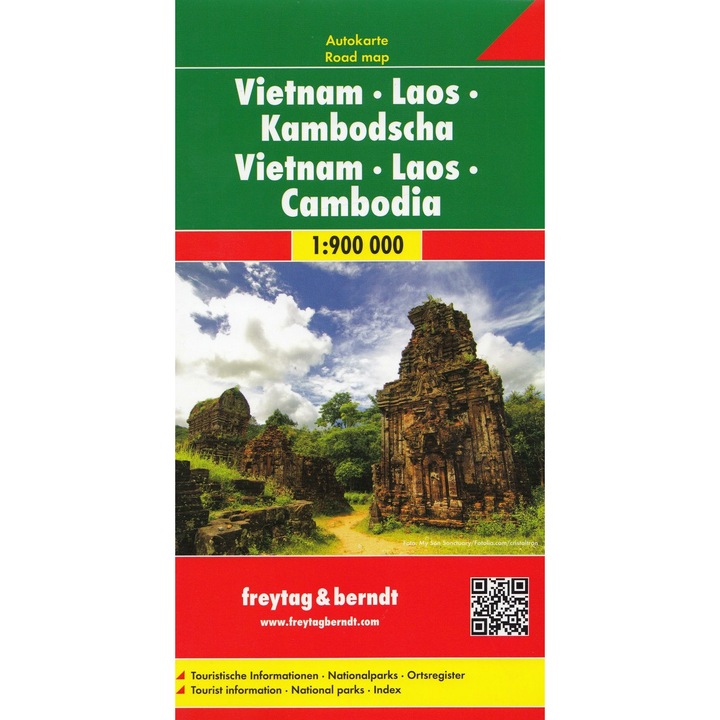 Harta auto Freytag & Berndt, Vietnam, Laos, Cambodgia, 1:900 000, multicolor