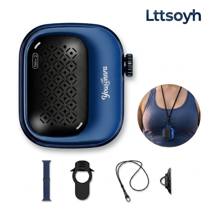 Boxa portabila bluetooth Lttsoyh New2, Wireless, IP68 Waterproof & Praf, 129dB Sunet, Multiconectare 1+N, Autonomie 20 ore, HandsFree, Rezistent la apa, albastru