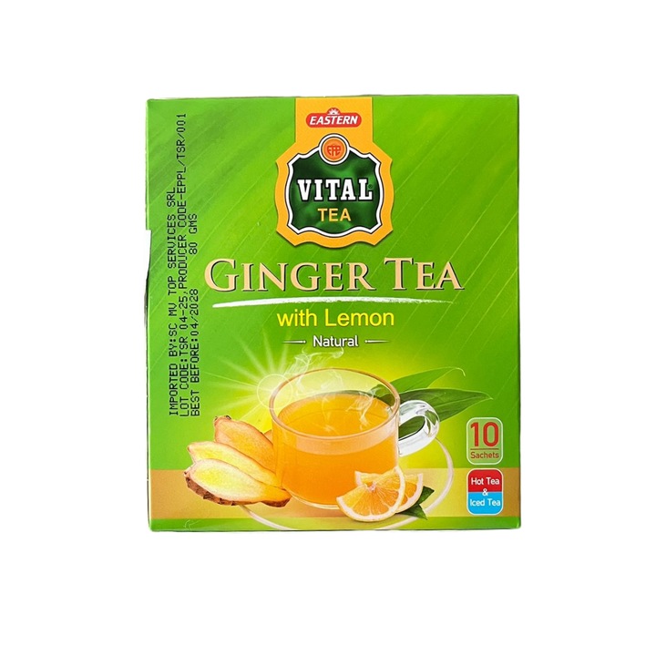 Ceai de ghimbir cu lamaie Vital – Gust revigorant