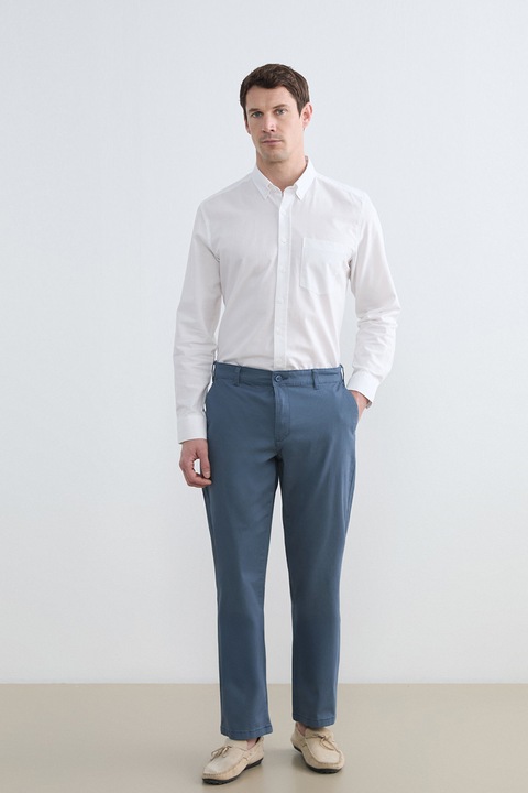 LC WAIKIKI, Pantaloni chino din amestec de bumbac, Albastru indigo