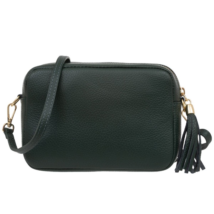 Geanta dama Kaletnik, model Balena, piele naturala, albastru-inchis, cu curea detasabila