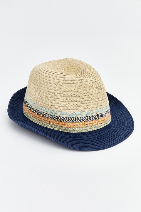 LC WAIKIKI, Palarie colorblock de paie, Bej deschis/Bleumarin