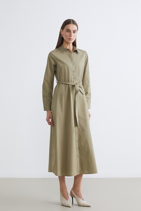 LC WAIKIKI, Rochie midi evazata, Bej