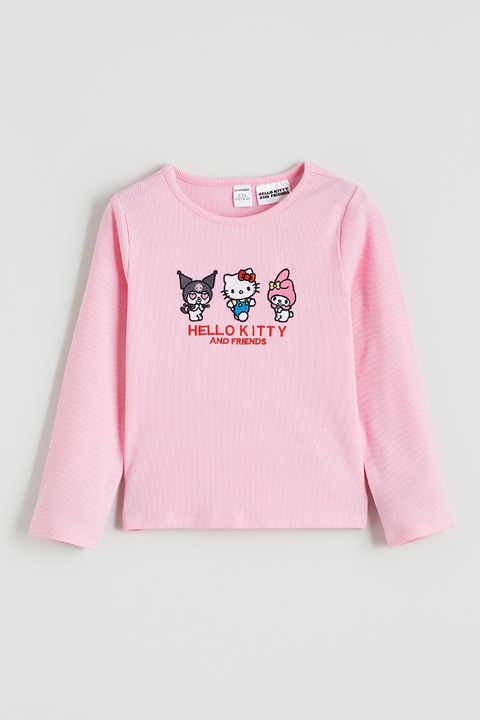 LC WAIKIKI, Bluza de trening cu model grafic, Roz