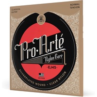 Corzi de chitara clasica EJ45 Pro-Arte din nailon, Fain Mioritic®, D'Addario, Tensiune moderata, fretare confortabila, potrivite pentru, sesiuni lungi de repetitii si spectacole pe scena, Potrivite pentru incepatori, suficient de profesionale