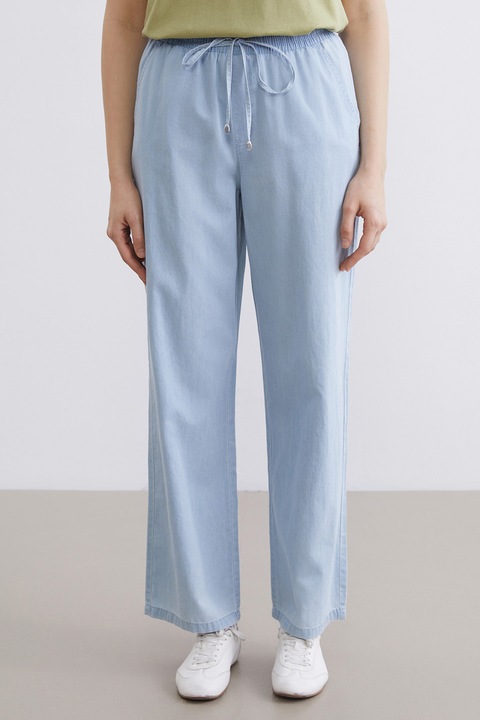 LC WAIKIKI, Pantaloni din chambray cu snur, Albastru deschis