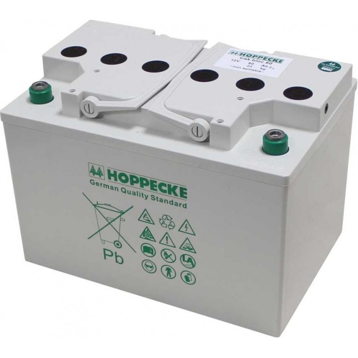 Acumulator de tractiune Hoppecke Trak Bloc 12 TB 60 AGM, 12V 62Ah/C5 (65Ah/C10, 70Ah/C20), 267x178x190mm