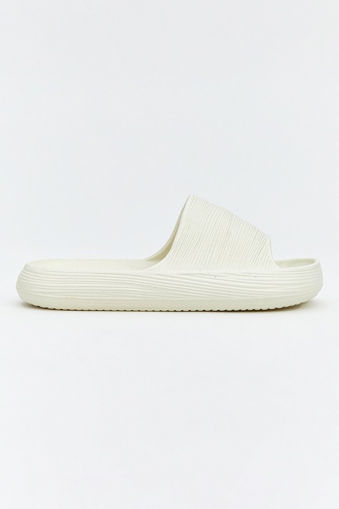 LC WAIKIKI, Papuci cu aspect striat, Crem, 38-39